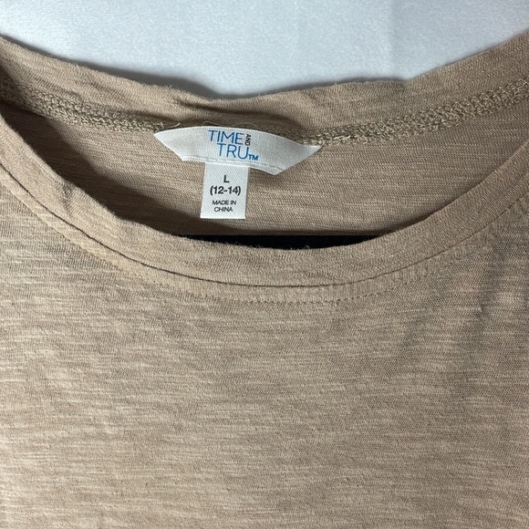 TIME & TRU RUFFLE FLOWY BOHO TEE (L) - Picture 4 of 6